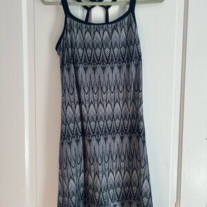 Prana Cora Black and White Geometric Mini Dress